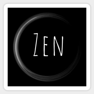 Zen White Sticker